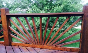 The devil's in the details when it comes to staining this deck rail...