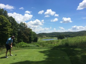 At the tee, a gorgeous vista...
