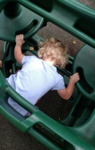 Fearless...as long as Mommy and Daddy are near.