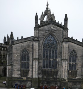 St. Giles Cathedral, seen from the apartment window.
